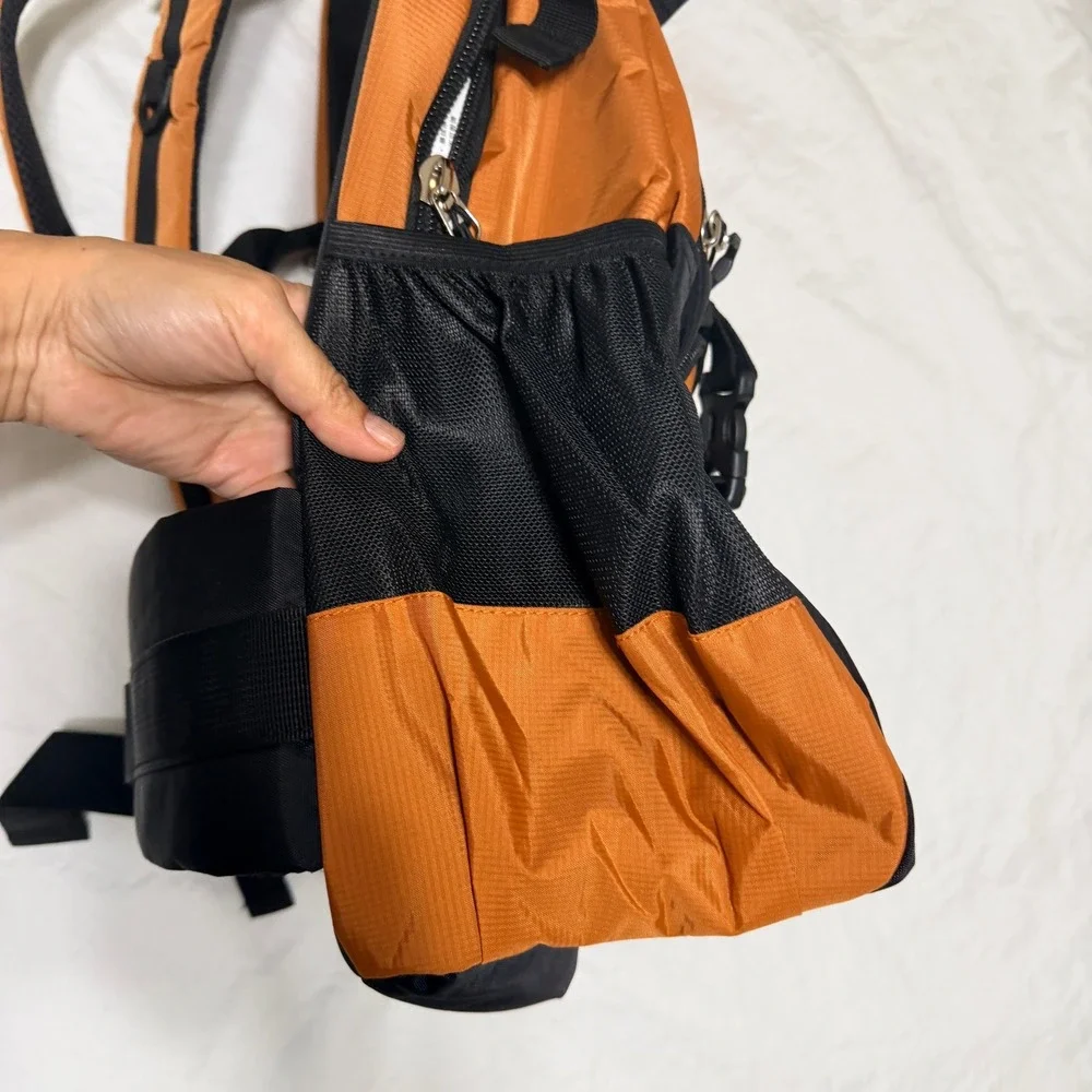 Drun City‎ Walk Hiking Backpack Orange Black Outdoor Travel Daypack 1004H New